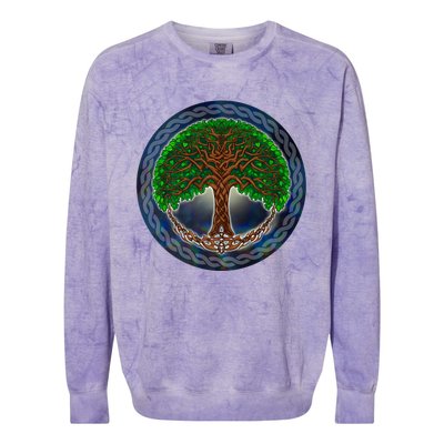 Celtic Tree Of Life Colorblast Crewneck Sweatshirt