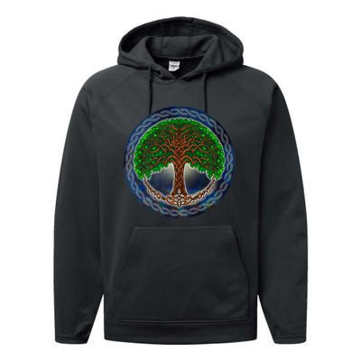 Celtic Tree Of Life Performance Fleece Hoodie