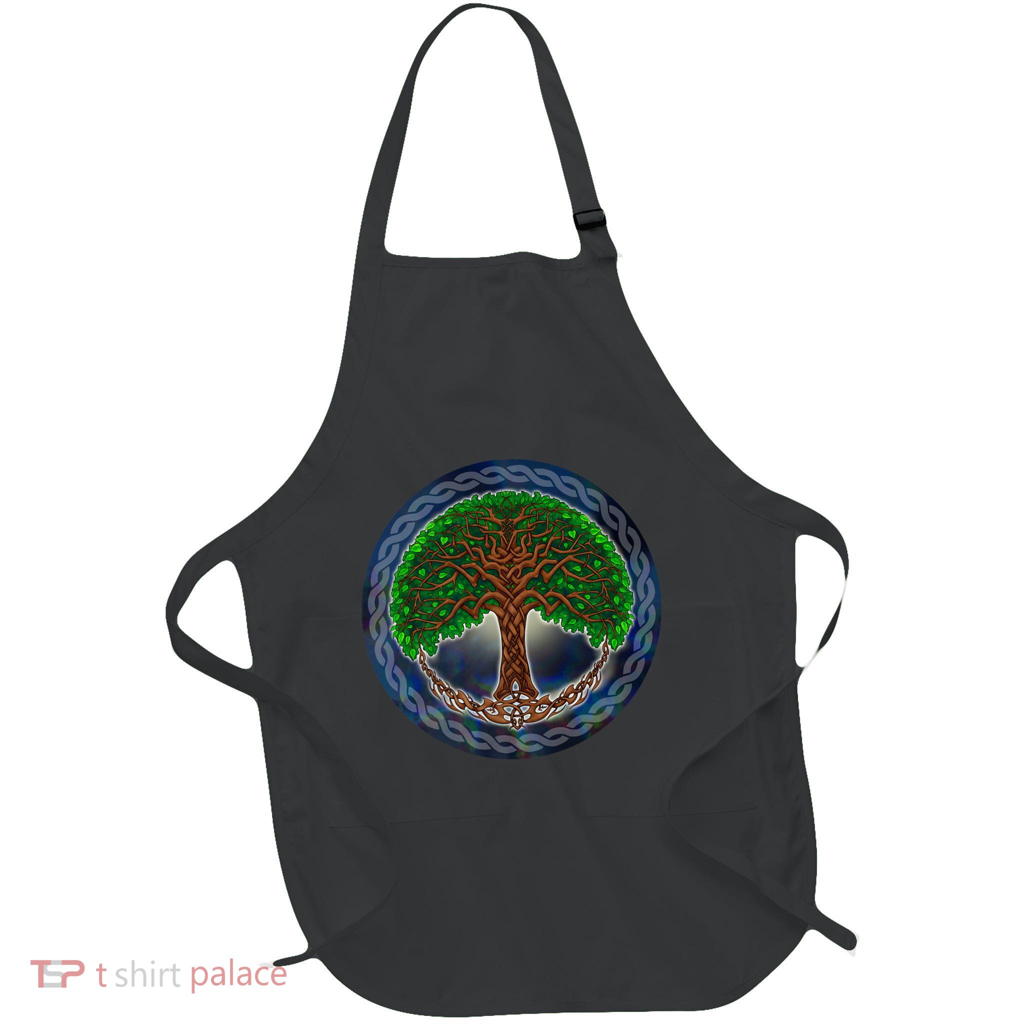 Celtic Tree Of Life Full-Length Apron With Pockets
