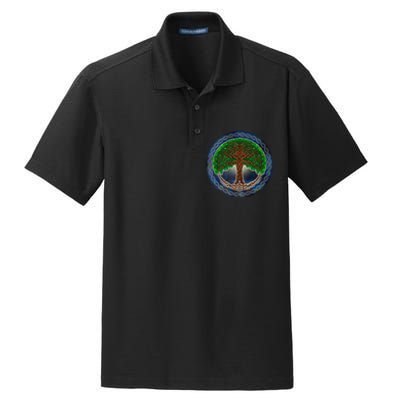 Celtic Tree Of Life Dry Zone Grid Polo