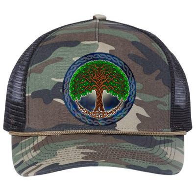 Celtic Tree Of Life Retro Rope Trucker Hat Cap