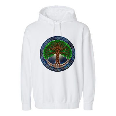 Celtic Tree Of Life Garment-Dyed Fleece Hoodie