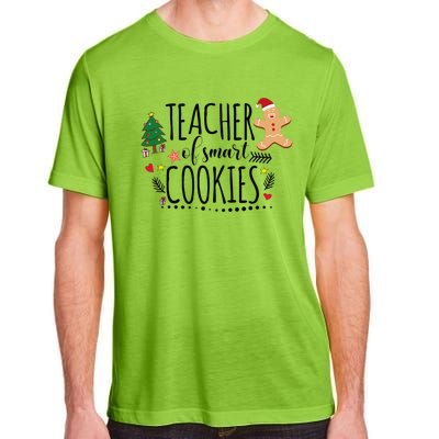 Christmas Teacher Of Smart Cookies Cute Gingerbread Funny Adult ChromaSoft Performance T-Shirt