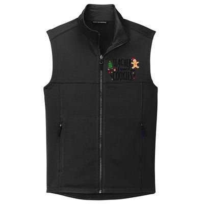 Christmas Teacher Of Smart Cookies Cute Gingerbread Funny Collective Smooth Fleece Vest