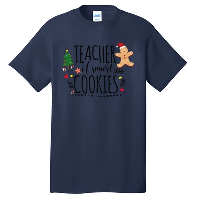 Christmas Teacher Of Smart Cookies Cute Gingerbread Funny Tall T-Shirt