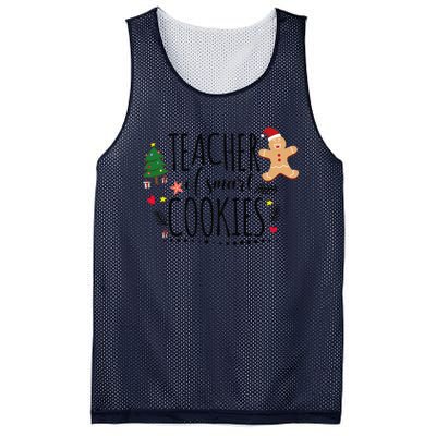 Christmas Teacher Of Smart Cookies Cute Gingerbread Funny Mesh Reversible Basketball Jersey Tank