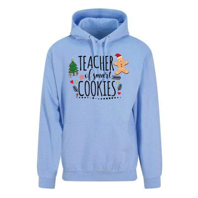 Christmas Teacher Of Smart Cookies Cute Gingerbread Funny Unisex Surf Hoodie