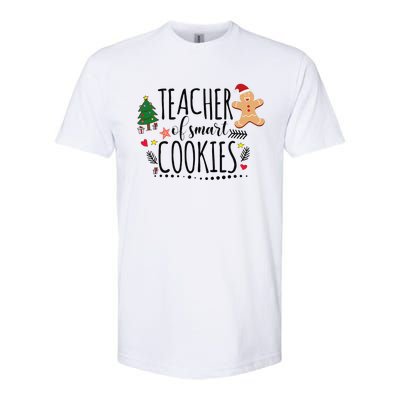 Christmas Teacher Of Smart Cookies Cute Gingerbread Funny Softstyle CVC T-Shirt