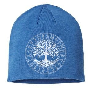 Celtic Tree Of Life Runes Viking Yggdrasil Nordic Symbol Gift Sustainable Beanie