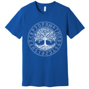 Celtic Tree Of Life Runes Viking Yggdrasil Nordic Symbol Gift Premium T-Shirt