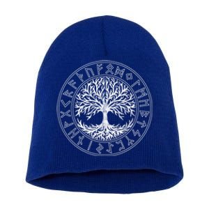 Celtic Tree Of Life Runes Viking Yggdrasil Nordic Symbol Gift Short Acrylic Beanie