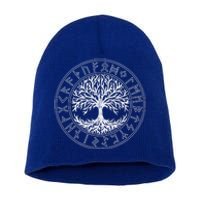 Celtic Tree Of Life Runes Viking Yggdrasil Nordic Symbol Gift Short Acrylic Beanie