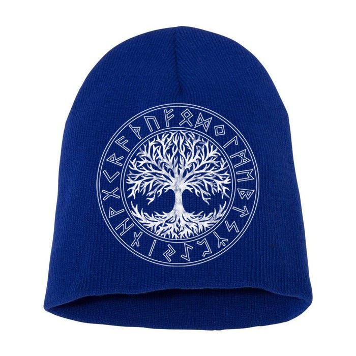 Celtic Tree Of Life Runes Viking Yggdrasil Nordic Symbol Gift Short Acrylic Beanie