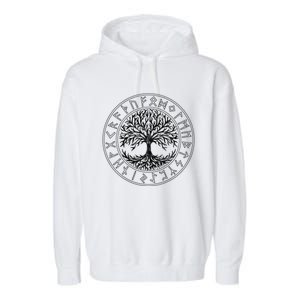 Celtic Tree Of Life Runes Viking Yggdrasil Nordic Symbol Gift Garment-Dyed Fleece Hoodie