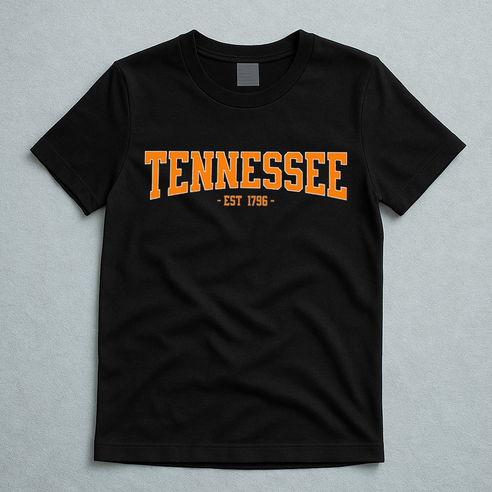 Classic Tn Orange Print Retro Varsity Tennessee T-Shirt