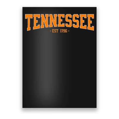 Classic Tn Orange Print Retro Varsity Tennessee Poster