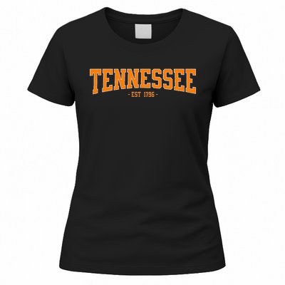 Classic Tn Orange Print Retro Varsity Tennessee Women's T-Shirt