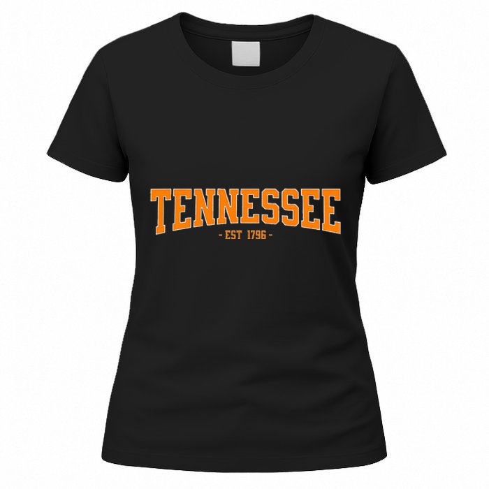 Classic Tn Orange Print Retro Varsity Tennessee Women's T-Shirt