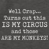 Crap, Turns Out This Is My Circus And Those Are My Monkeys Vector Backpack