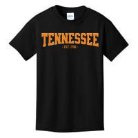 Classic Tn Orange Print Retro Varsity Vintage Tennessee Kids T-Shirt