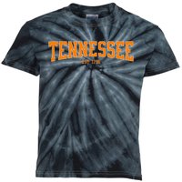 Classic Tn Orange Print Retro Varsity Vintage Tennessee Kids Tie-Dye T-Shirt