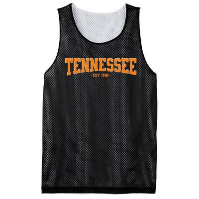 Classic Tn Orange Print Retro Varsity Vintage Tennessee Mesh Reversible Basketball Jersey Tank