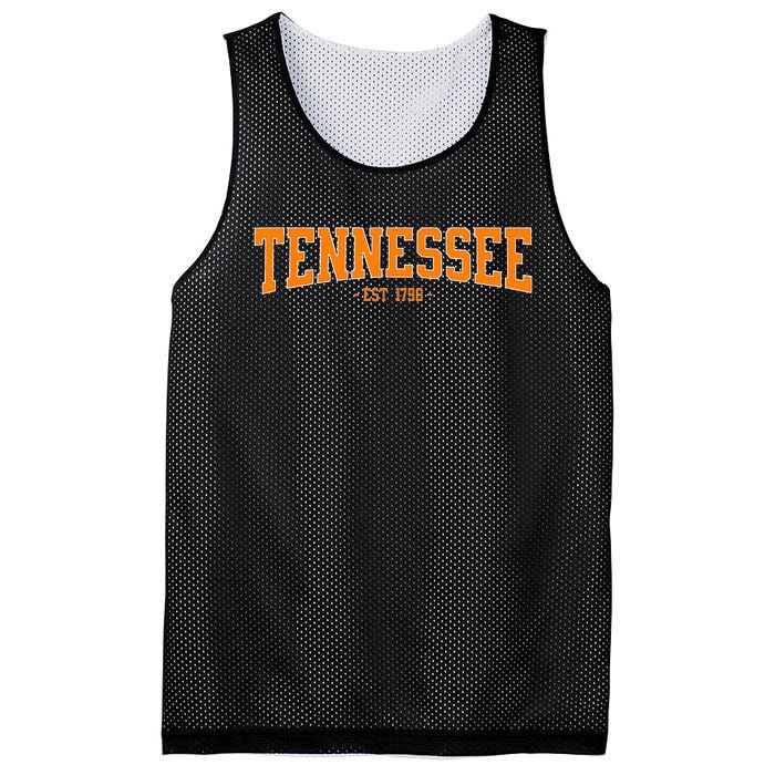 Classic Tn Orange Print Retro Varsity Vintage Tennessee Mesh Reversible Basketball Jersey Tank