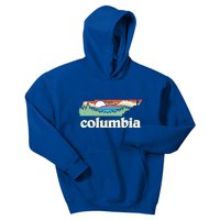 Columbia Tennessee Outdoors Retro Nature Kids Hoodie