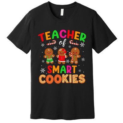 Christmas Teacher Of The Smart Cookies Cute Teaching  Premium T-Shirt