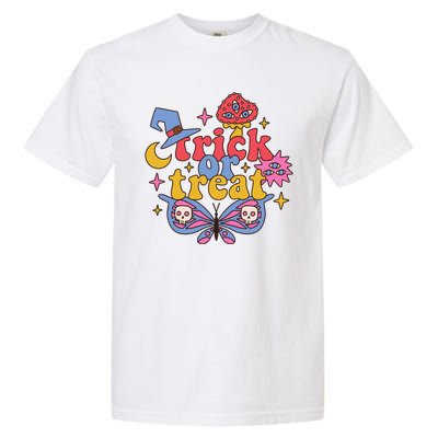 Cute Trick Or Treat Moon Night Butterfly Halloween Garment-Dyed Heavyweight T-Shirt