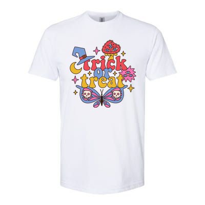 Cute Trick Or Treat Moon Night Butterfly Halloween Softstyle CVC T-Shirt