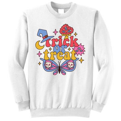 Cute Trick Or Treat Moon Night Butterfly Halloween Sweatshirt