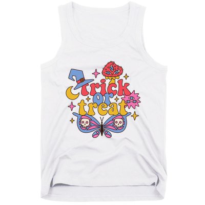Cute Trick Or Treat Moon Night Butterfly Halloween Tank Top