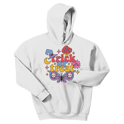 Cute Trick Or Treat Moon Night Butterfly Halloween Kids Hoodie