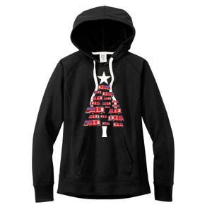 Christmas Tree Out Of Fire Trucks Christmas Boy Kids Women's Fleece Hoodie