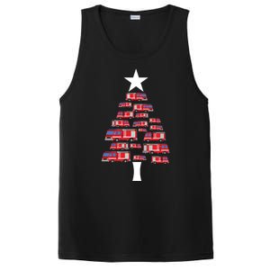 Christmas Tree Out Of Fire Trucks Christmas Boy Kids PosiCharge Competitor Tank