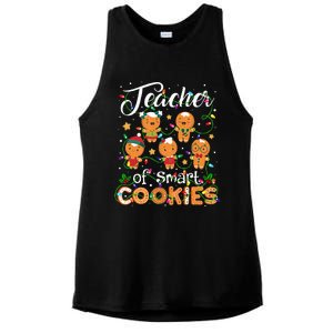 Christmas Teacher Of Smart Cookies Gingerbread Xmas Teacher Ladies PosiCharge Tri-Blend Wicking Tank