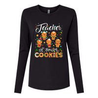 Christmas Teacher Of Smart Cookies Gingerbread Xmas Teacher Womens Cotton Relaxed Long Sleeve T-Shirt