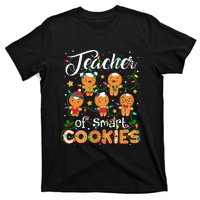 Christmas Teacher Of Smart Cookies Gingerbread Xmas Teacher T-Shirt