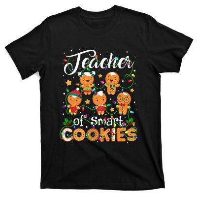 Christmas Teacher Of Smart Cookies Gingerbread Xmas Teacher T-Shirt