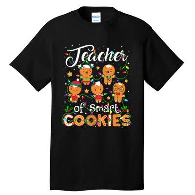 Christmas Teacher Of Smart Cookies Gingerbread Xmas Teacher Tall T-Shirt