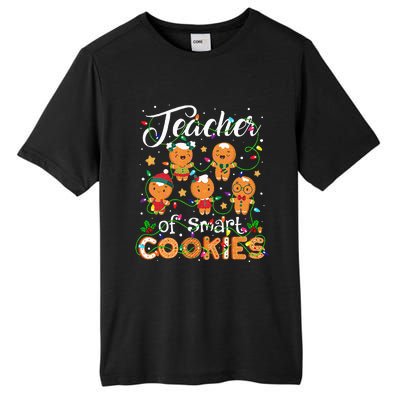 Christmas Teacher Of Smart Cookies Gingerbread Xmas Teacher Tall Fusion ChromaSoft Performance T-Shirt