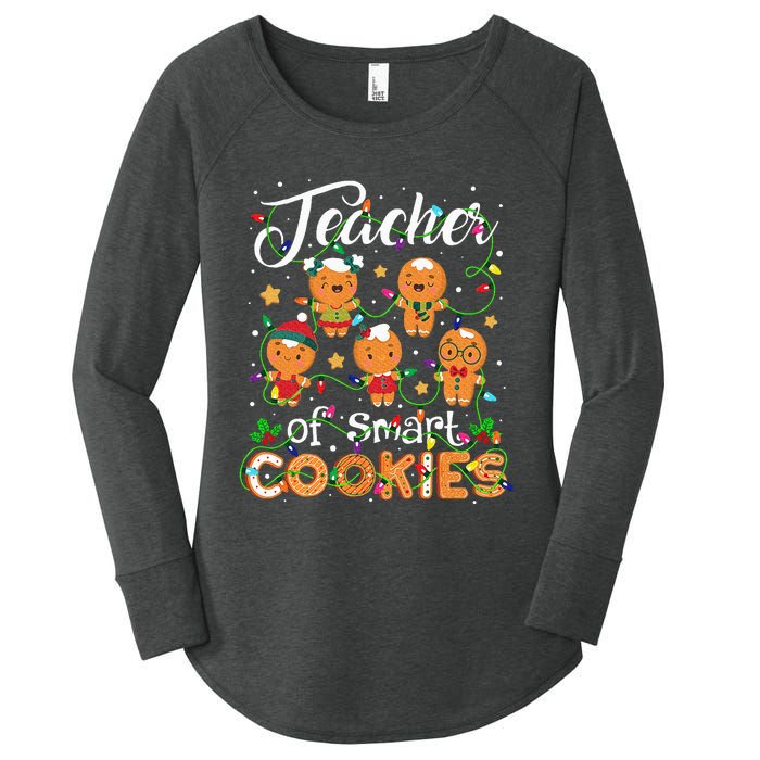 Christmas Teacher Of Smart Cookies Gingerbread Xmas Teacher Women's Perfect Tri Tunic Long Sleeve Shirt