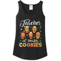 Christmas Teacher Of Smart Cookies Gingerbread Xmas Teacher Ladies Essential Tank