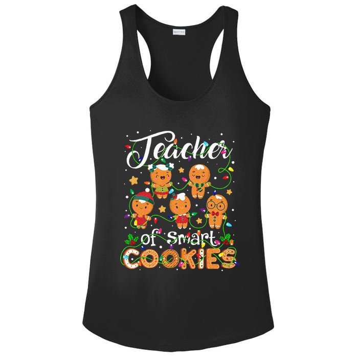 Christmas Teacher Of Smart Cookies Gingerbread Xmas Teacher Ladies PosiCharge Competitor Racerback Tank