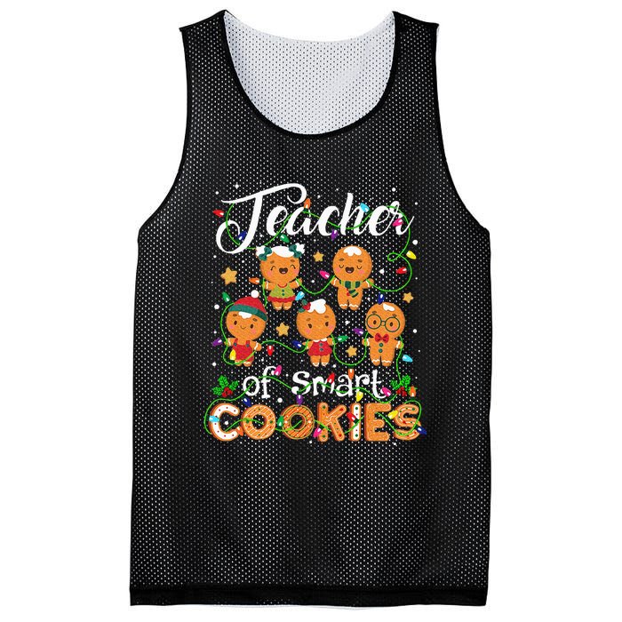 Christmas Teacher Of Smart Cookies Gingerbread Xmas Teacher Mesh Reversible Basketball Jersey Tank