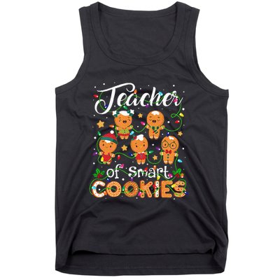 Christmas Teacher Of Smart Cookies Gingerbread Xmas Teacher Tank Top