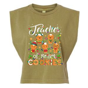 Christmas Teacher Of Smart Cookies Gingerbread Xmas Teacher Garment-Dyed Women's Muscle Tee