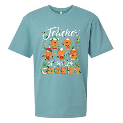 Christmas Teacher Of Smart Cookies Gingerbread Xmas Teacher Sueded Cloud Jersey T-Shirt