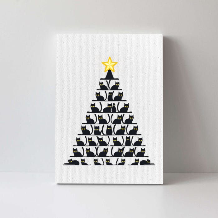 Christmas Tree Of Cats Unique Holiday Design Canvas